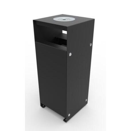 Metal litter bin 'STF/13-07-80/60L'