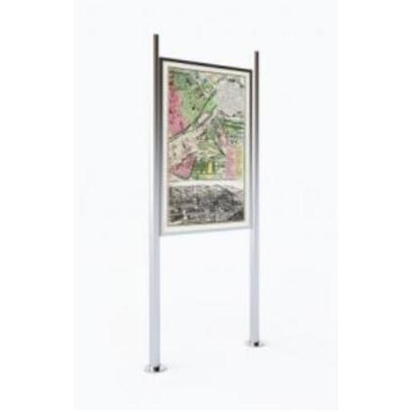 Information stand / Display board 'Practico 916SN/Stainless steel'