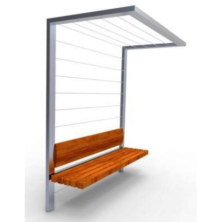 Металлическая скамейка с перголой 'IROKO_STF/20-31-01/MDL'