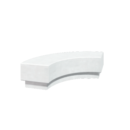 Lauko betoninis suolas 'AVEIRO / Curved Bench R150 - 90º'