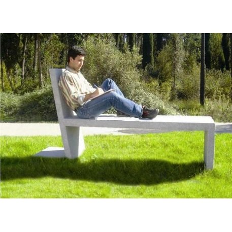 Panca in cemento 'GOIS / Bench with Lateral a Support 2310mm'
