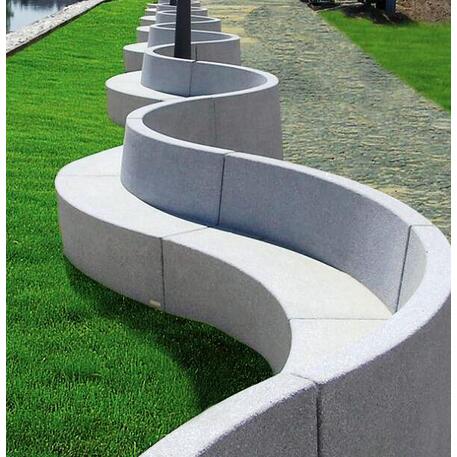 Lauko betoninis suolas 'MIA / Concave Bench 1450mm'