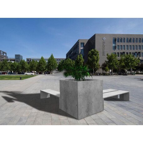 Vaso da fiori in cemento 'R-Light / Planter UHPC Concrete 1100mm'
