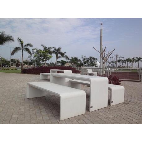 Concrete bench + table 'Picnic Urban Ar Puro'