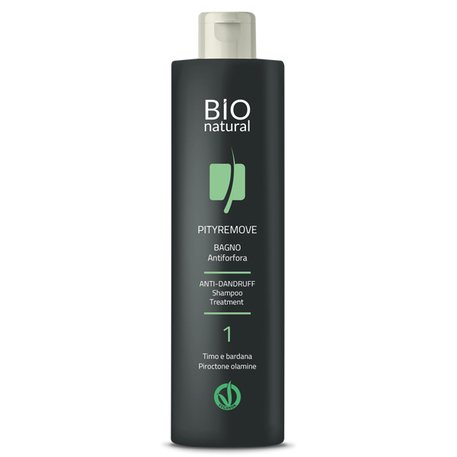 ‘Rebitalia’ Bio Natural Pityremove Shampoo Dandruff, Šampūnas prieš pleiskanas su varnalėšų vaisių, čiobrelių, levandų ekstraktais ir mentoliu, 250ml