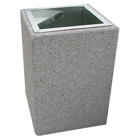 Concrete litter bin '40x40xH/60cm / 40L'