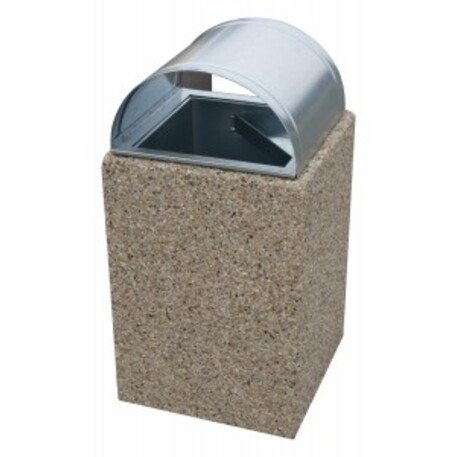Concrete litter bin '40x40xH/80cm / 40L'