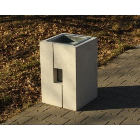 Concrete litter bin '39x39xH/60cm / 40L'