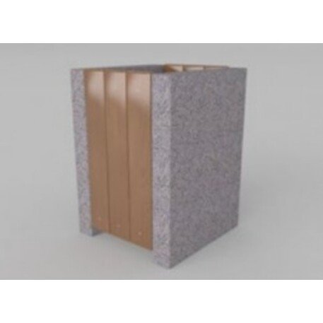 Concrete litter bin '45x45xH/60cm / 40L'