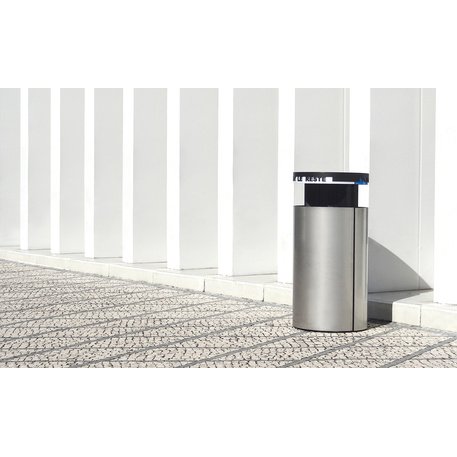 Metal litter bin 80L + 80L 'Sloop'