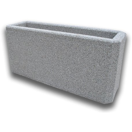 Concrete flower planter 124x39xH/39cm