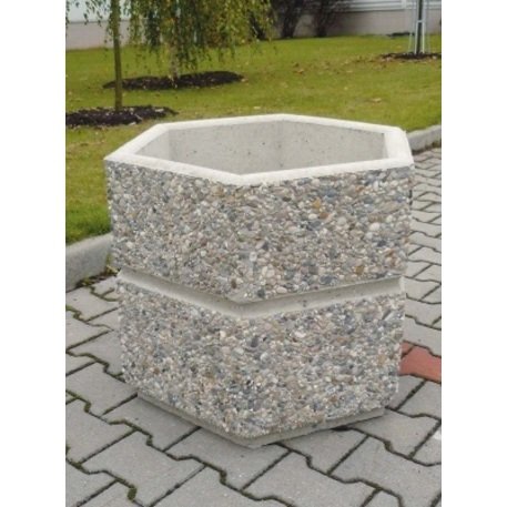 Concrete flower planter Ø60xH/30cm