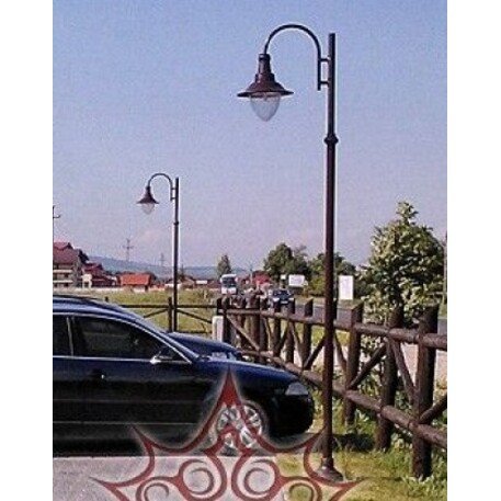 Klasikinio kaltinio stiliaus gatvės, parko šviestuvo stovas 'UNIO-M1302-1C_H/350cm'