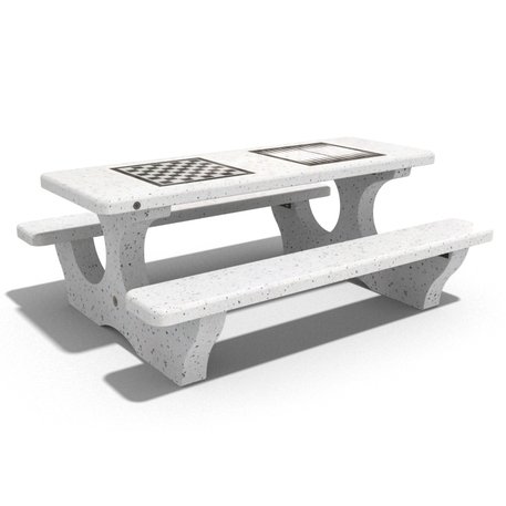 Stół betonowy do gry z dwoma ławkami '190x148xH/74cm / BS-117'