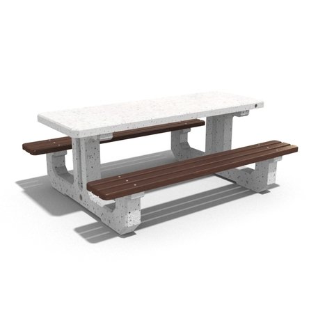 Concrete table + bench 2pcs. '190x148xH/74cm / BS-220'