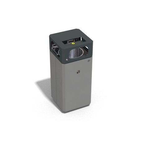 Metal litter bin '39x39xH/90cm 35L / BS-172'