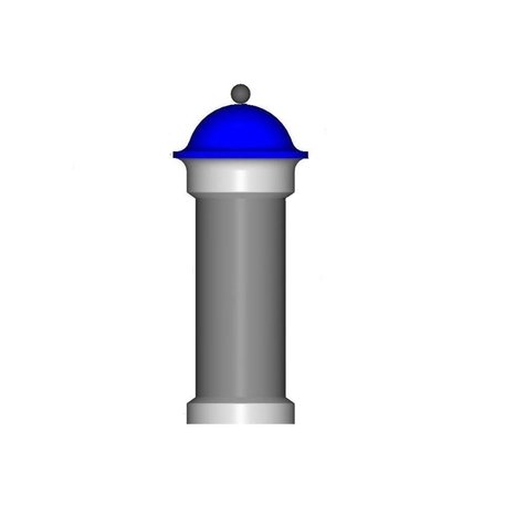 Informacinė reklaminė kolona pagaminta iš laminuoto polistereninio plastiko Ø100cm
