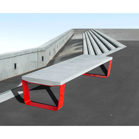 Concrete bench 'STONE / Omega'