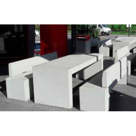 Concrete bench + table 'Meta'