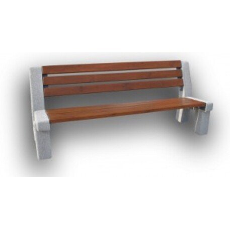 Бетонная скамейка со спинкой 'BDS/LB029'