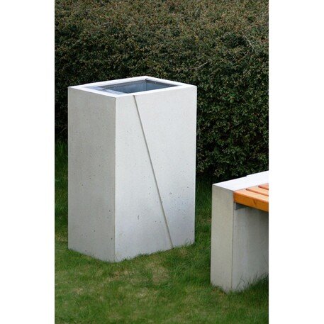 Concrete litter bin '35x45xH/75cm / 50L'