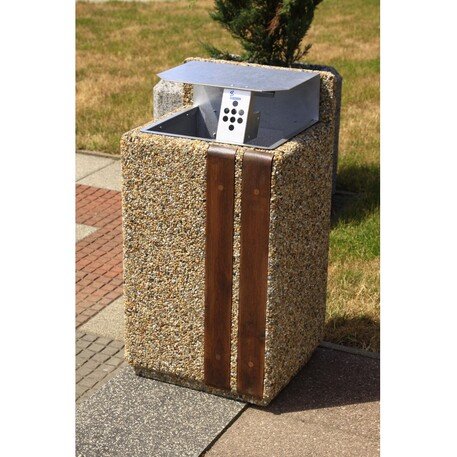 Concrete litter bin '45x40xH/83cm / 60L'