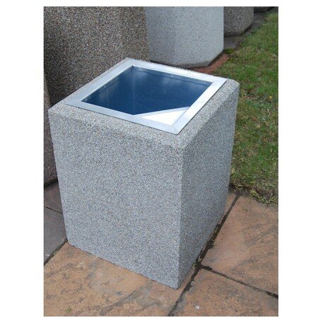 Concrete litter bin '40x40xH/80cm / 70L'