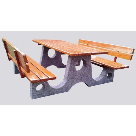 Lauko / Vidaus betoninis suolas ir stalas poilsiui 'BR/SG061/MDL'