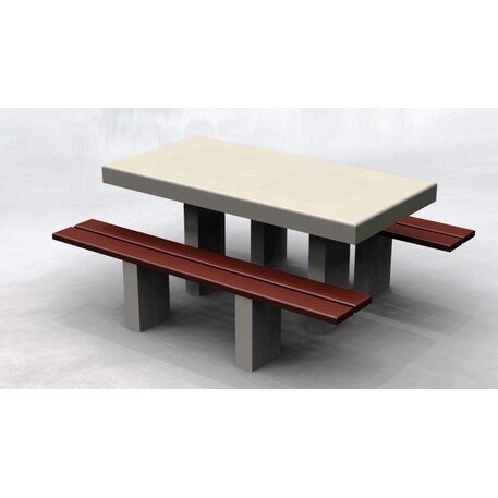 Concrete table and benches 2 pcs. playing cards or relaxing 'BDS/SG039/MDL'