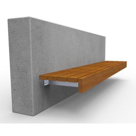 Metalinis suolas su sėdima dalimi iš IROKO medienos 'STF/18-02-68/MDL'