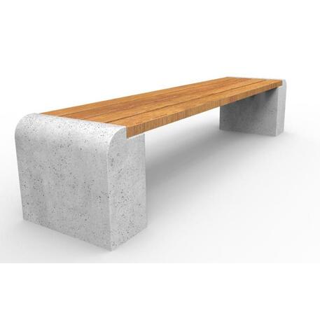 Concrete bench without backrest 'IROKO_ 'STF/08-02-02MDL'