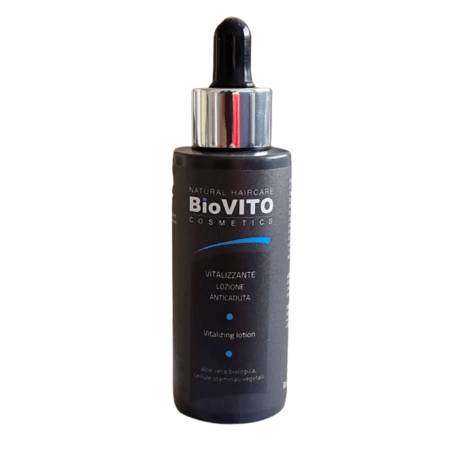 'BiOVITO Cosmetics’ Bio Natural Vitalizzante Lotion Anti-Hairloss, Lozione per il nutrimento dei capelli contro la caduta dei capelli con Aloe Vera, caffeina, 100ml