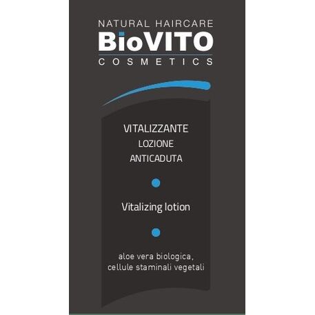 'BiOVITO Cosmetics’ Bio Natural Vitalizzante Lotion Anti-Hairloss, Lozione per il nutrimento dei capelli contro la caduta dei capelli con Aloe Vera, caffeina, 100ml