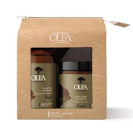  Dott.Solari Cosmetics  OLEA Nourishing Kit Shampoo + Mask with Argan Oil, Linseed Oil, Maitinamasis plaukų rinkinys šampūnas ir kaukė su argano, linų sėmenų aliejumi, 250ml + 250ml