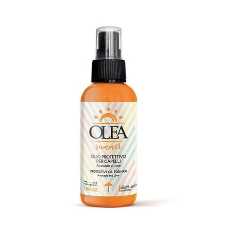  Dott.Solari Cosmetics  OLEA Summer After Sun Protective Hair Oil, Plaukų aliejus apsaugantis nuo saulės su avokadu ir laimu, 100ml