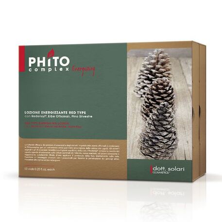  Dott.Solari Cosmetics  Phito Complex Anti-Hair Loss Energizzante Red line Lotion 13 Vials, Dvigubo poveikio serumas nuo plaukų slinkimo, 13x6ml