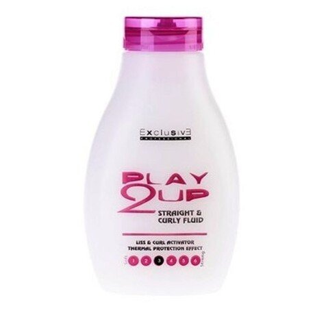  Exclusive Professional  PLAY2UP Straight &amp  Curly Vegan Fluid, Fluidas garbanotiems ir tiesiems plaukams, 250ml