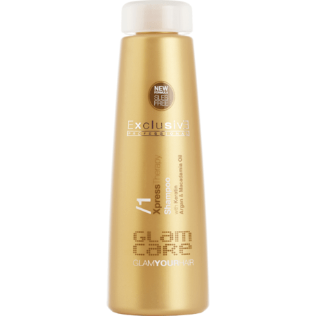  Exclusive Professional  XPress Therapy Roconstruction Shampoo, Atstatantis, maitinantis, drėkinantis šampūnas su keratinu, arganu, makadamija 250ml