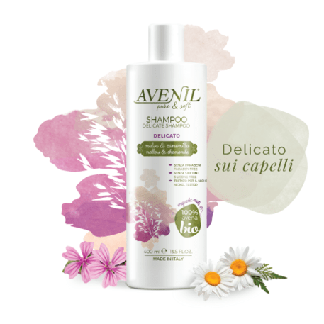 ‘Avenil’ Delicate Shampoo Šampūnas kasdieniam naudojimui visų tipų plaukams su dedešva, ramunėlėmis, avižomis, 400ml