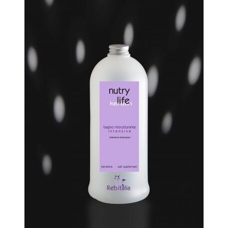 ‘Rebitalia’ Nutry Life Keratin Shampoo with Keratin, Cocco Oil Shampoo rigenerante e detergente con cheratina, olio di cocco 1000ml