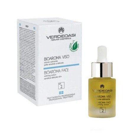 ‘VERDEOASI’ Bioaroma Face N°2 yra specifinis koncentratas jautriai ir subtiliai odai gydyti 15ml