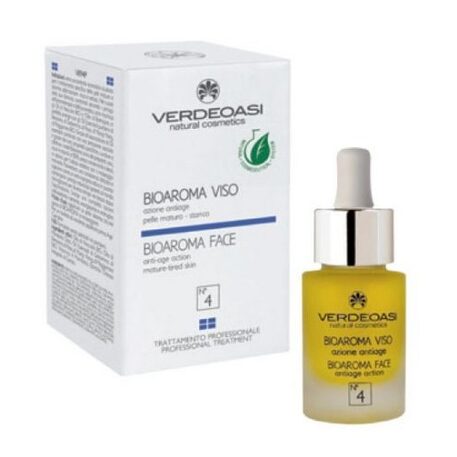 ‘VERDEOASI’ Bioaroma N°4 yra specifinis koncentratas brandžios ir pavargusios odos gydymui 15ml
