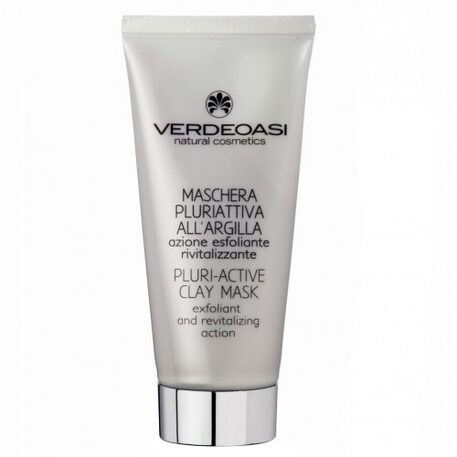 ‘VERDEOASI’ Pluri-active Clay Mask atnaujinimo veidui kaukė su jūros dumbliais, žaliu moliu 100ml