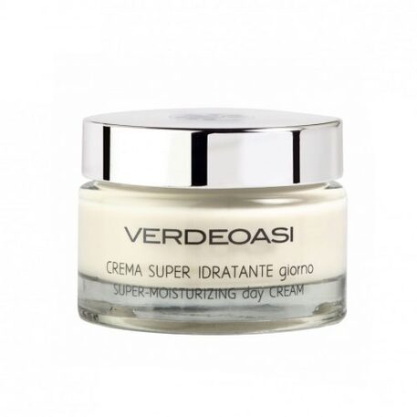 ‘VERDEOASI’ Super Moisturizing day Cream dieninis drėkinamasis kremas sausai odai su hialuronu, juros dumbliais, kolagenu 50ml