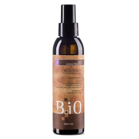  Sinergy Cosmetics  B.iO Frequently Use Eco Spray for all hair types, Spray idratante per uso quotidiano con oli di lavanda, macadamia, girasole, arancia, 150ml