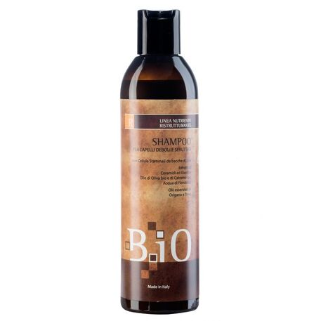 'Sinergy Cosmetics' B.iO Nourishing - Restructuring Shampoo, Maitinantis ir atstatomasis šampūnas su čiobrelių, rugegėlių, saulėgražų, alyvuogių aliejais, 250ml