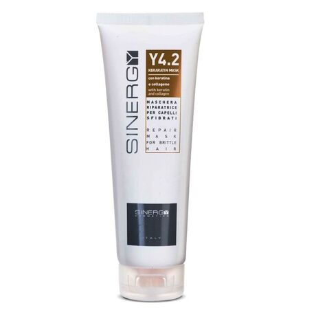 'SINERGY Cosmetics' Reconstruction Mask Keratin  for Brittle Hair Y4.2 with keratin, grain proteins, 250ml