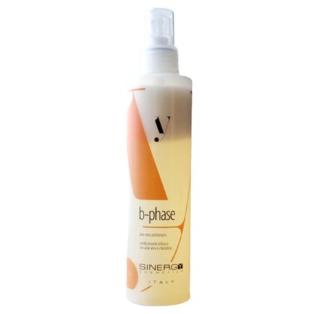 SINERGY Cosmetics Two-Phase Conditioning For Dry And Treated Hair Y1.3, Kahefaasiline pihustatav palsam kuivadele ja kahjustatud juustele aaloe, linaseemnete, mee, oliiviviljade, mandlite, pärnaga, 200ml