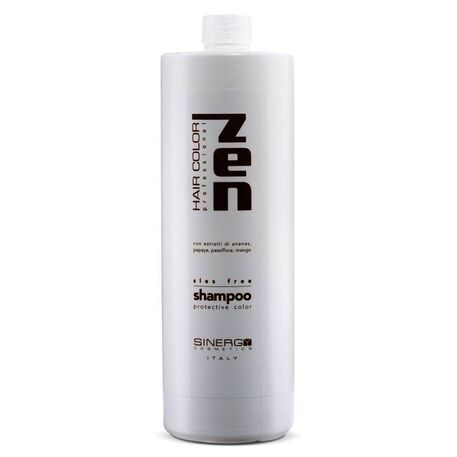  SINERGY Cosmetics  Zen Protective After Color Shampoo, Šampūnas plaukų spalvai apsaugoti po dažymo su ananasų, pasiflorų, mangų, papajos aliejais, 1000ml